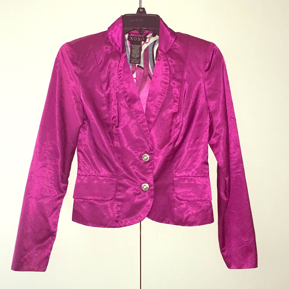 Pink Satin Blazer